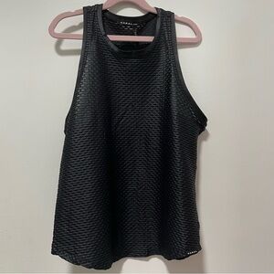 Koral Black Textured Women's Tank Top